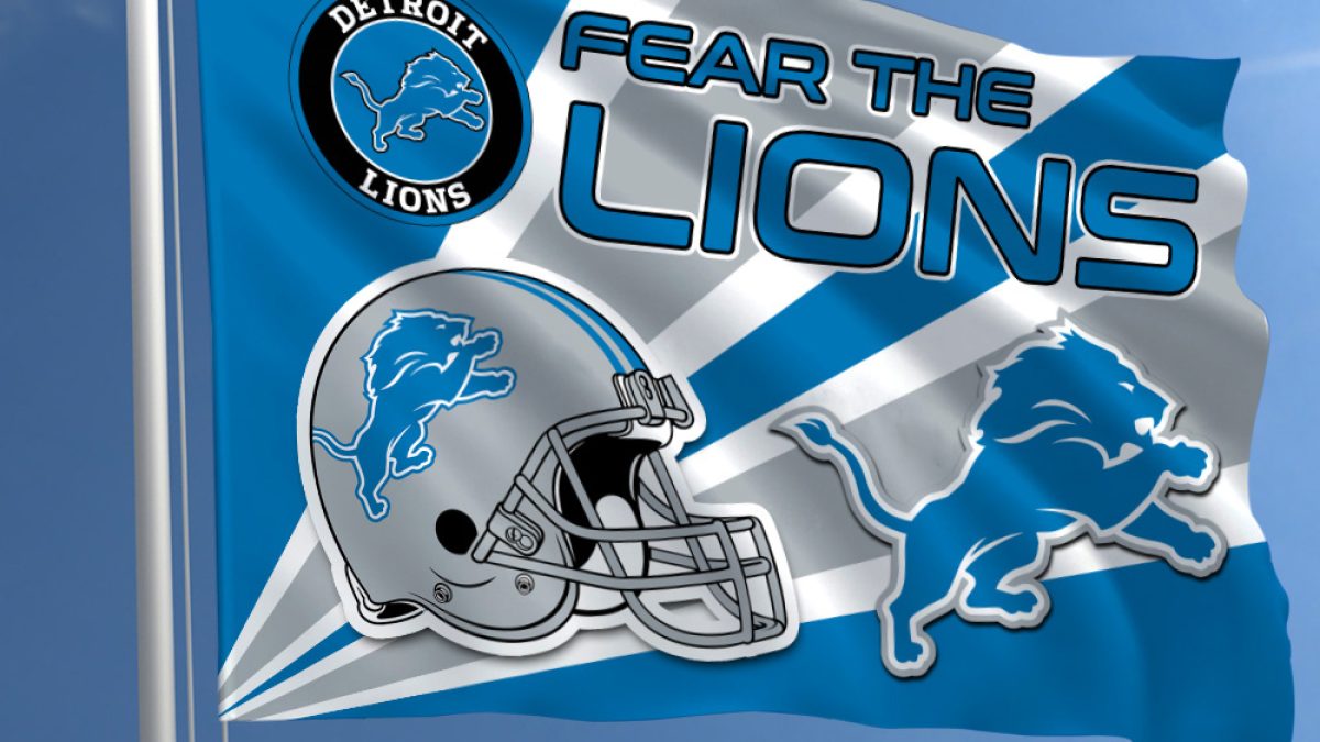 Detroit Lions New Logo Flag