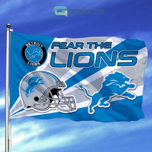 Fear The Detroit Lions NFL House Garden Flag