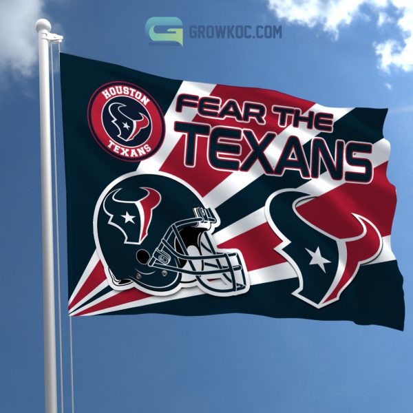 Fear The Houston Texans NFL House Garden Flag