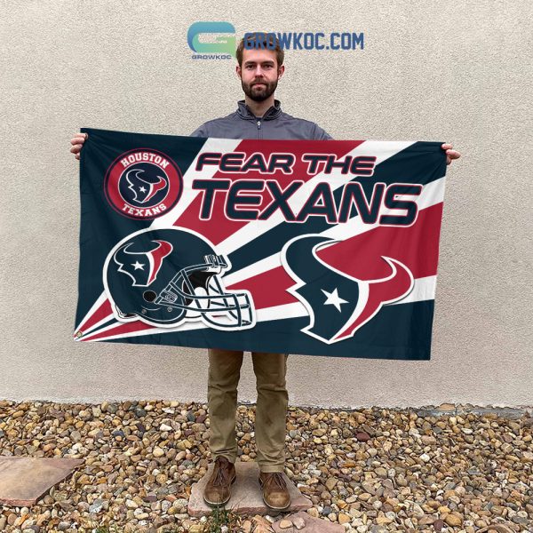 Fear The Houston Texans NFL House Garden Flag