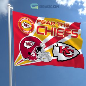 Fear The Kansas City Chiefs NFL House Garden Flag