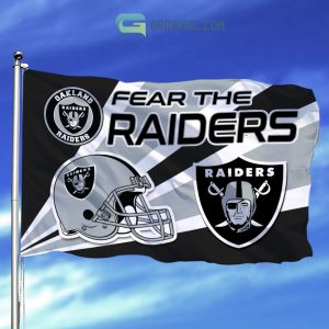 Fear The Las Vegas Raiders NFL House Garden Flag