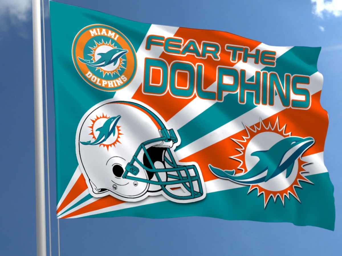 Miami Dolphins Football Flag