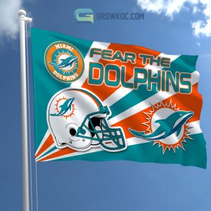 Fear The Miami Dolphins NFL House Garden Flag