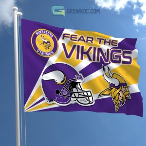 Fear The Minnesota Vikings NFL House Garden Flag