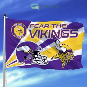 Fear The Minnesota Vikings NFL House Garden Flag