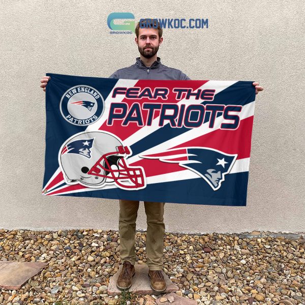 Fear The New England Patriots NFL House Garden Flag