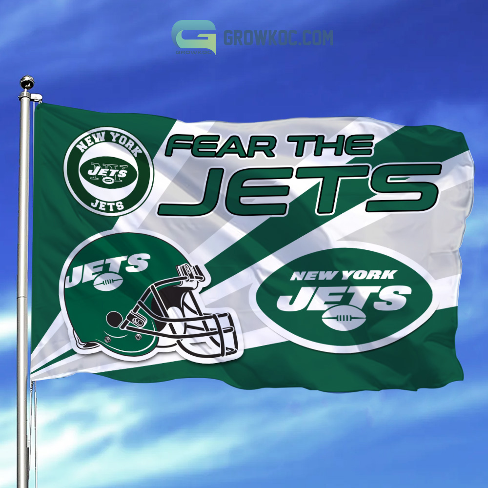 New York Jets NFL Mascot Slogan American House Garden Flag - Growkoc