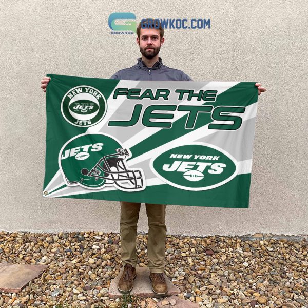 Fear The New York Jets NFL House Garden Flag