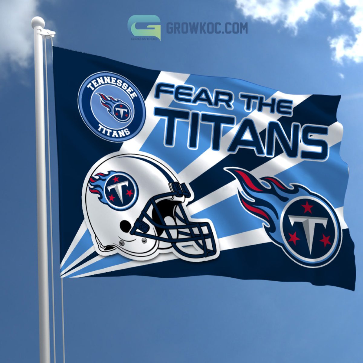 Fear The Tennessee Titans NFL House Garden Flag - Growkoc