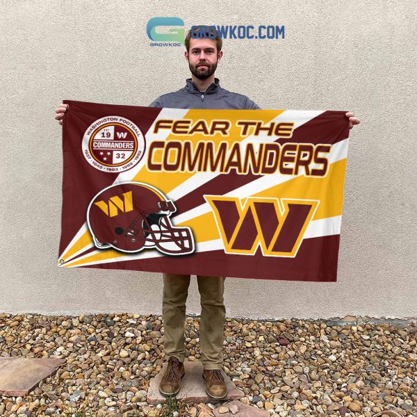 Fear The Washington Commanders NFL House Garden Flag