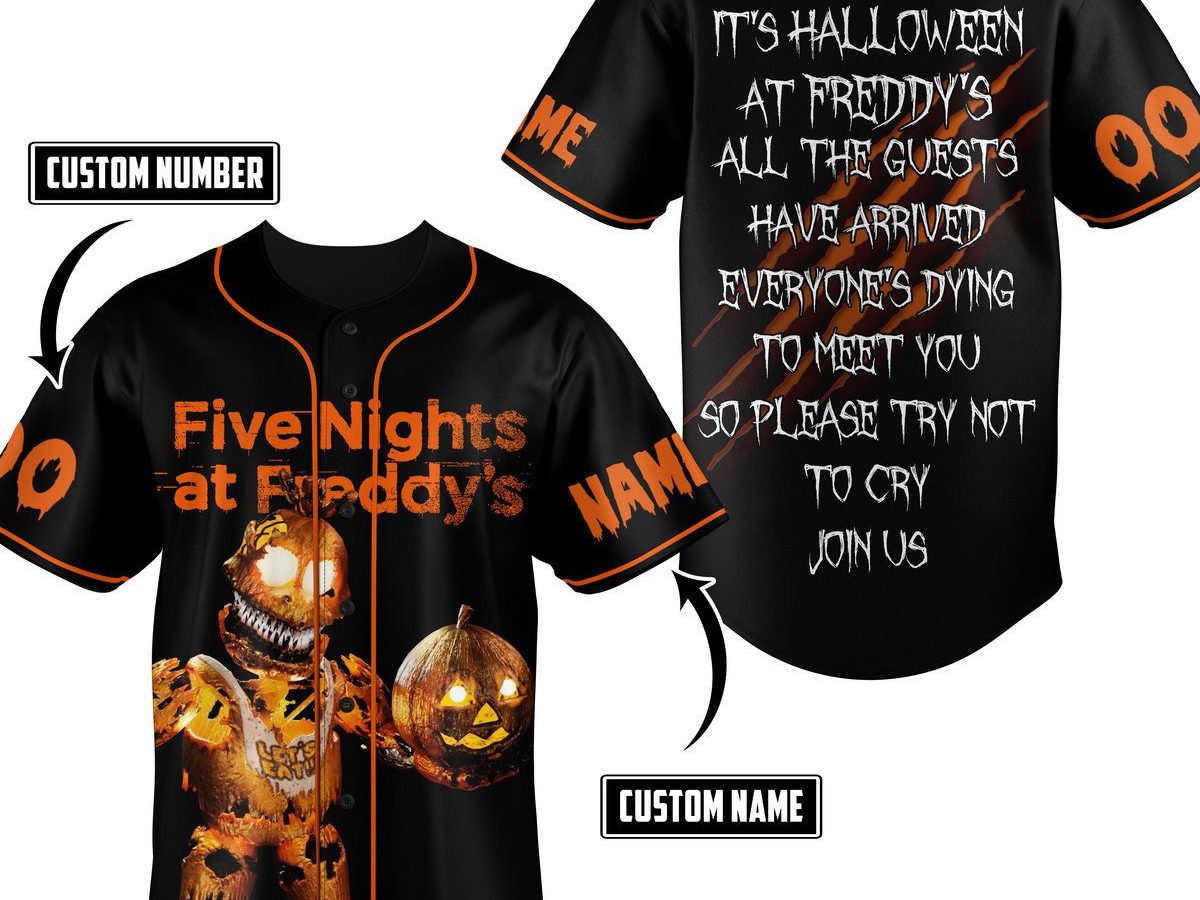 Five Nights At Freddy's Personalized Baseball Jersey - Growkoc