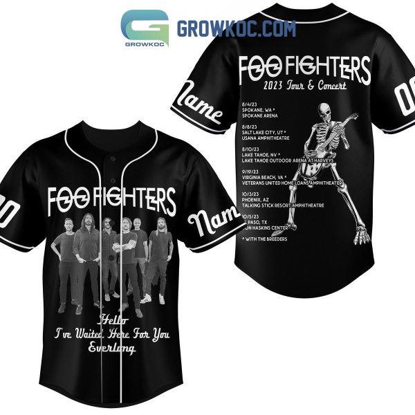 Foo Fighters 2023 Tour I’ve Waited Here For You Everlong Personalized Baseball Jersey