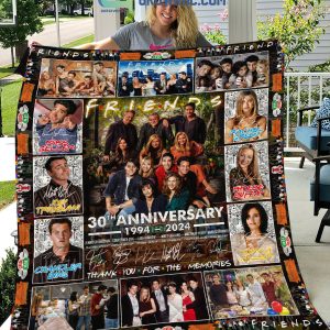 Friends American TV Sitcom 30th Anniversary 1994 2024 Memories Fleece Blanket Quilt