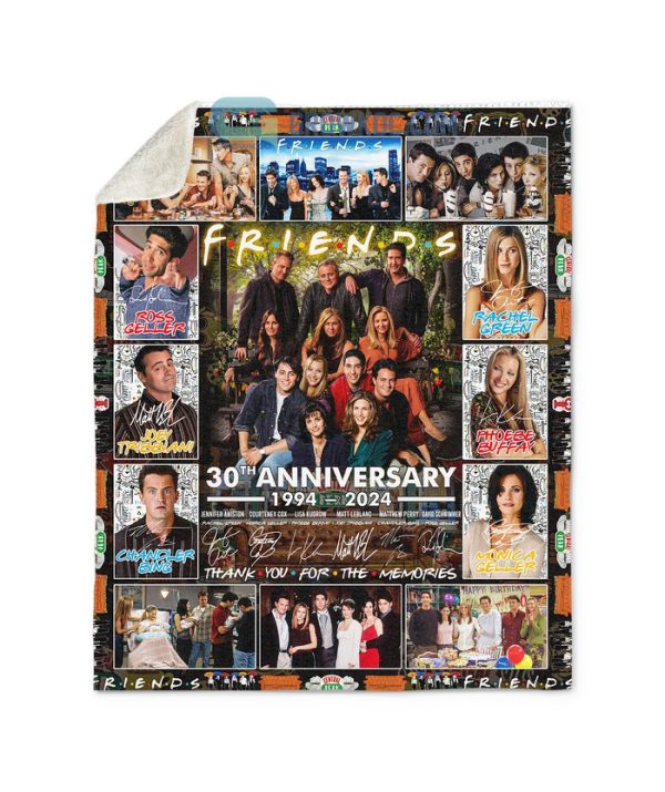 Friends American TV Sitcom 30th Anniversary 1994 2024 Memories Fleece Blanket Quilt