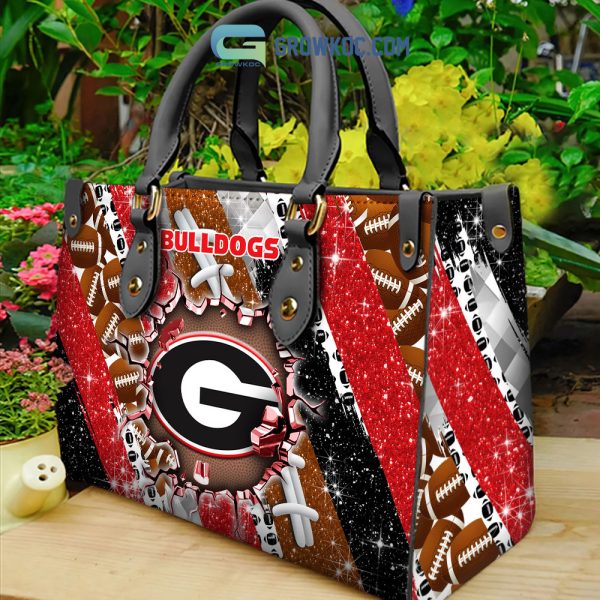 Georgia Bulldogs Personalized Diamond Design Women Handbags and Woman Purse Wallet