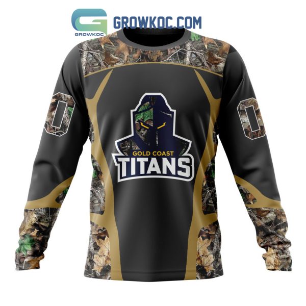 Gold Coast Titans NRL Special Camo Hunting Personalized Hoodie T Shirt