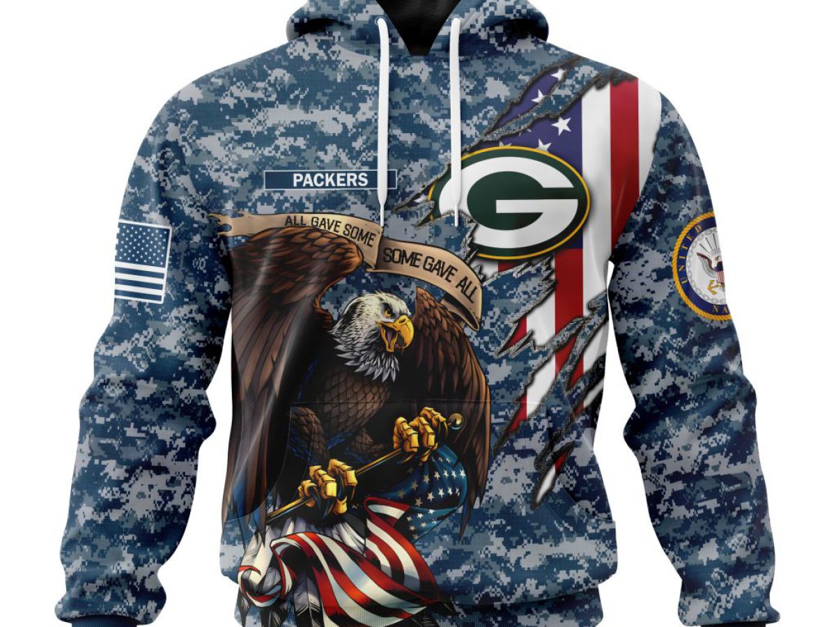 Personalized NFL Green Bay Packers Salute To Service Honor Veterans And  Their Families Hoodie - Torunstyle