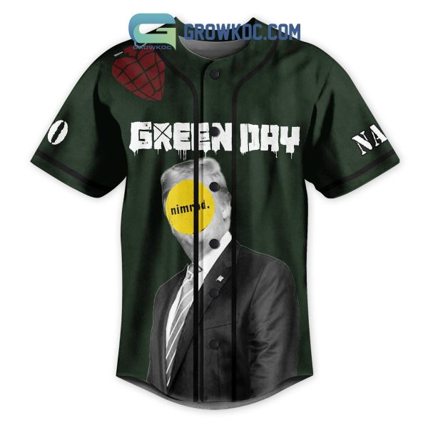Green Day Nice Guys Finish Last Personalized Baseball Jersey