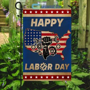 Happy Labor Day American House Garden Flag