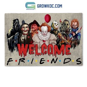 Horror Movies Welcome Friends Halloween Doormat