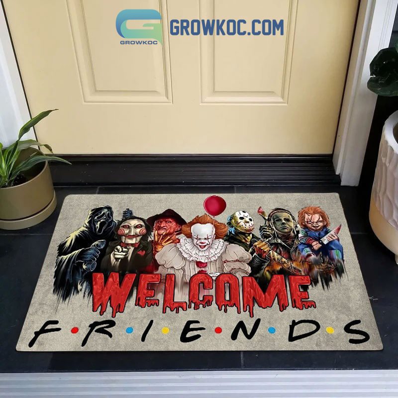 Horror Movies Friends Halloween Doormat Growkoc