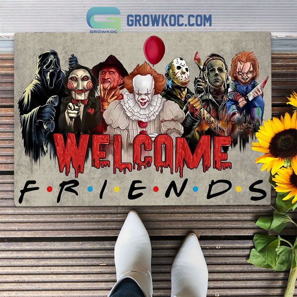 Horror Movies Welcome Friends Halloween Doormat