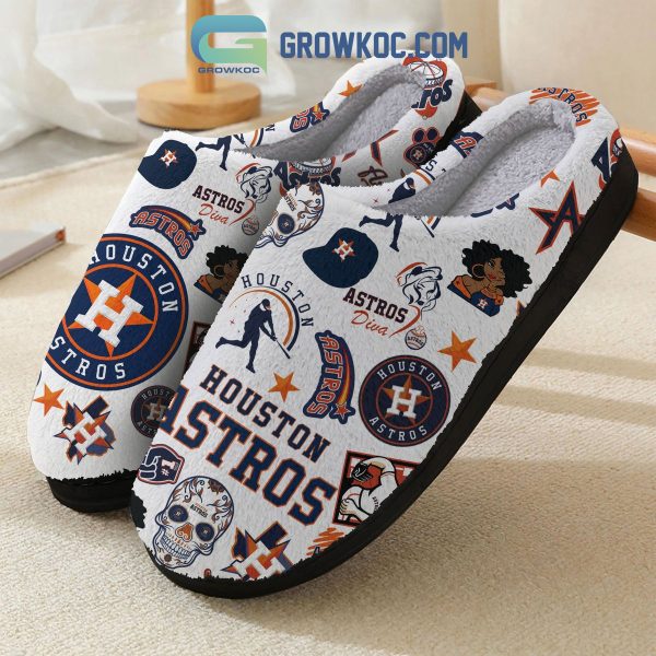 Houston Astros MLB Skull House Slippers