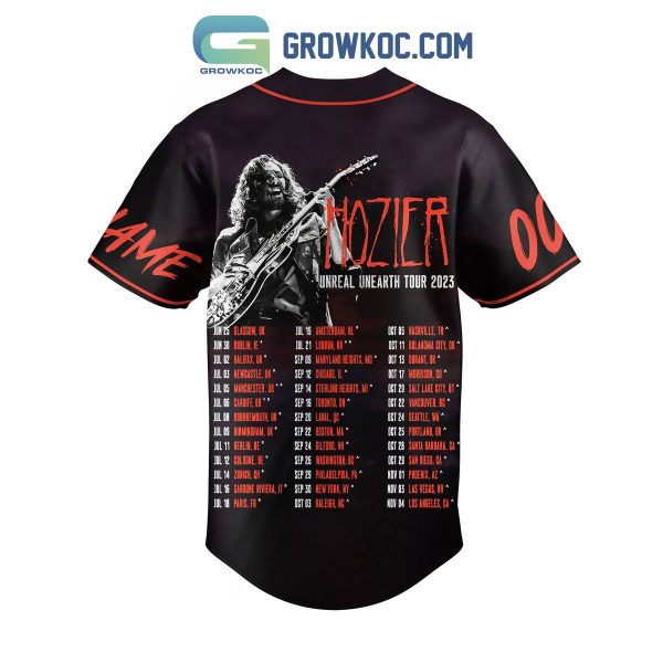 Hozier Unreal Unearth Tour 2023 Personalized Baseball Jersey