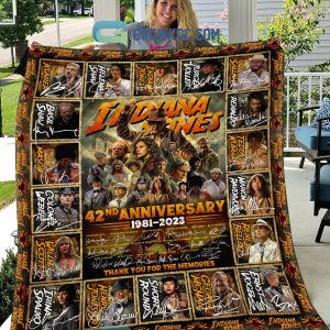 Indiana Jones 42nd Anniversary 1981 2023 Memories Fleece Blanket Quilt