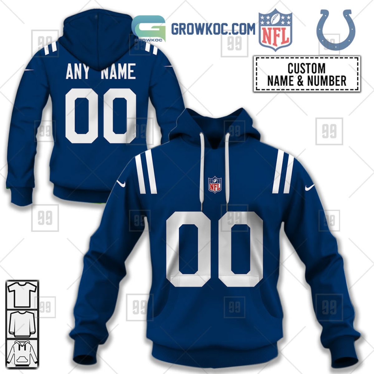 Indianapolis Colts NFL Personalized Home Jersey Hoodie T Shirt - Growkoc