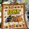 Indiana Hoosiers NCAA Football Welcome Fall Pumpkin Halloween Fleece Blanket Quilt