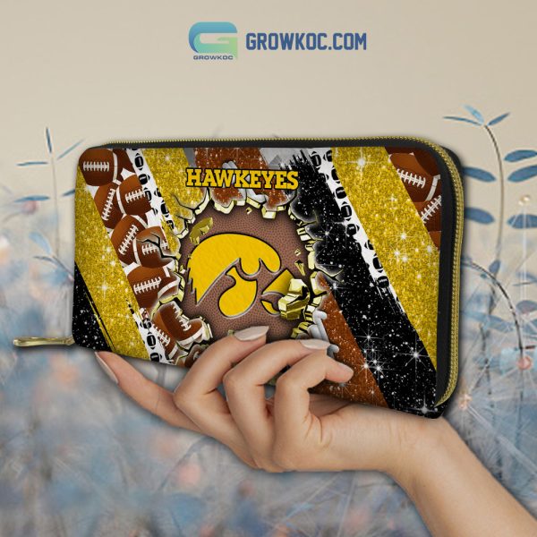 Iowa Hawkeyes Personalized Diamond Design Women Handbags and Woman Purse Wallet