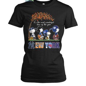 It's The Most Wonderful Time Of The Year New York Yankees Knicks Rangers And Giants T Shirt