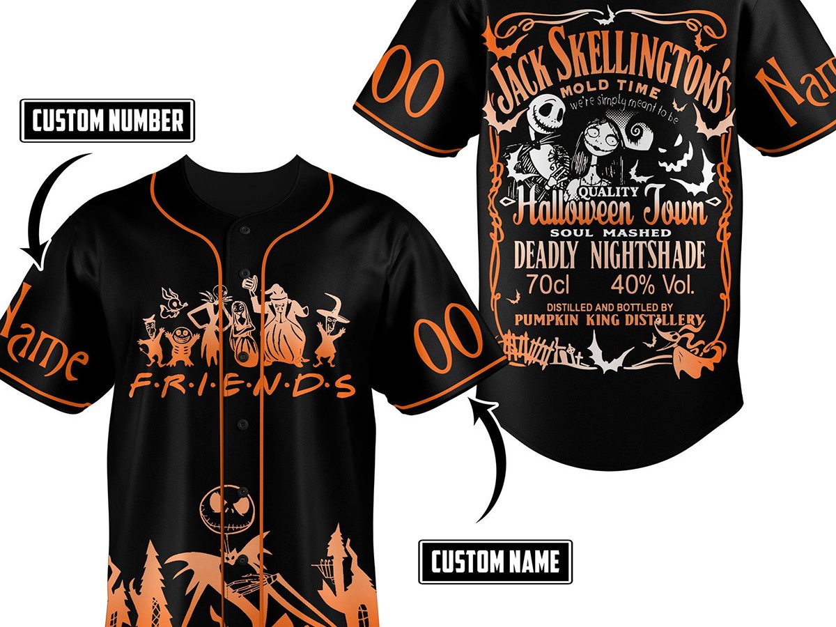 Dairy Queen Halloween Jack Skellington Nightmare Baseball Jersey