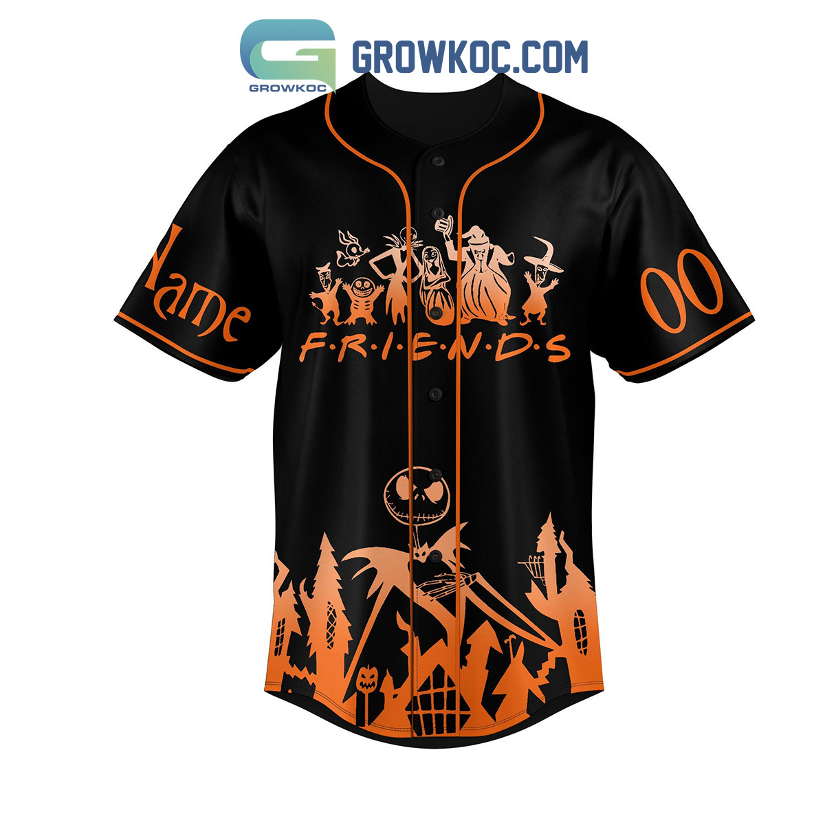 Scary Michael Myers Pumpkin Halloween Personalized Baseball Jersey Shirt