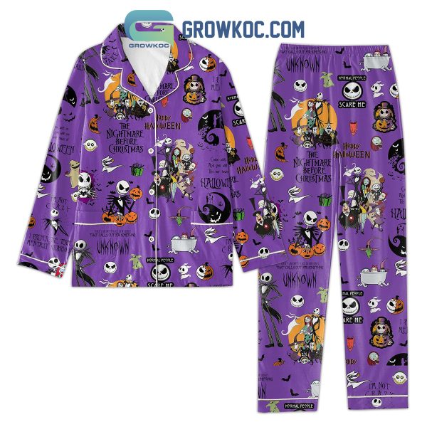 Jack Skellington Happy Halloween The Nightmare Before Christmas Pajamas Set