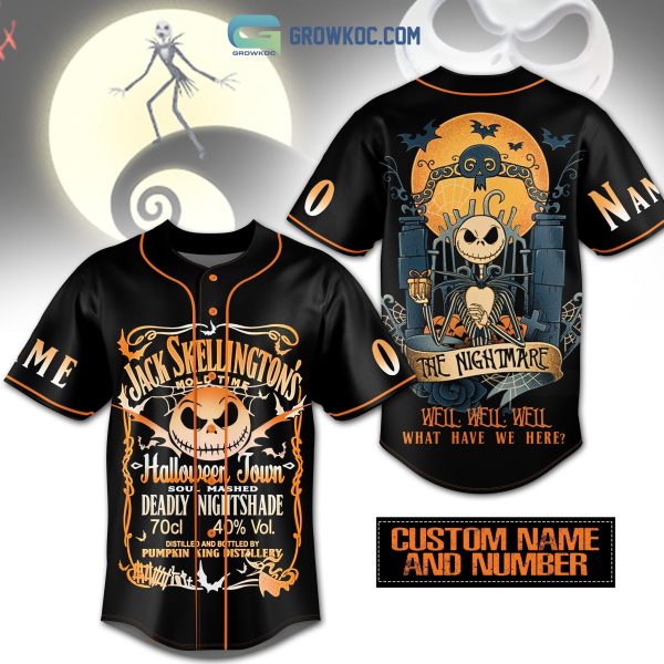 Jack Skellington’s The Nightmare Halloween Town Personalized Baseball Jersey