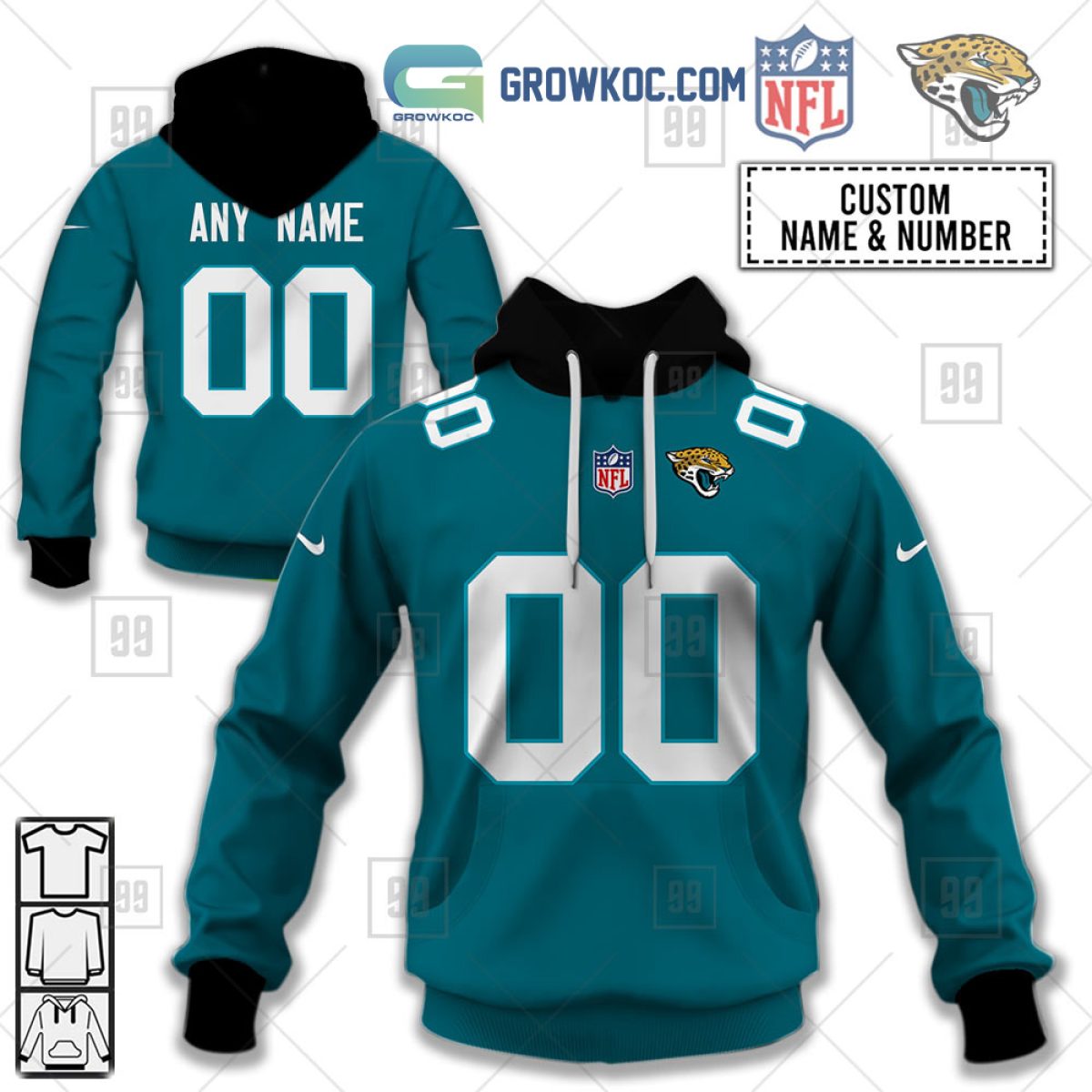 Jacksonville Jaguars NFL Personalized Home Jersey Hoodie T Shirt - Growkoc