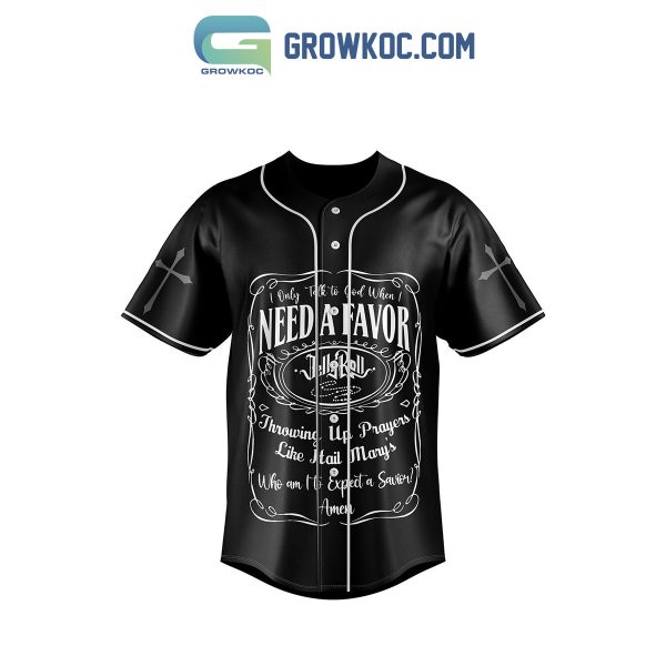 Jelly Roll Backroad Baptism Tour 2023 I Only Talk To God When I Need A Favor Baseball Jersey