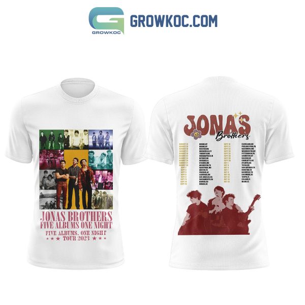 Jonas Brothers Five Albums One Night Tour 2023 Hoodie T Shirt