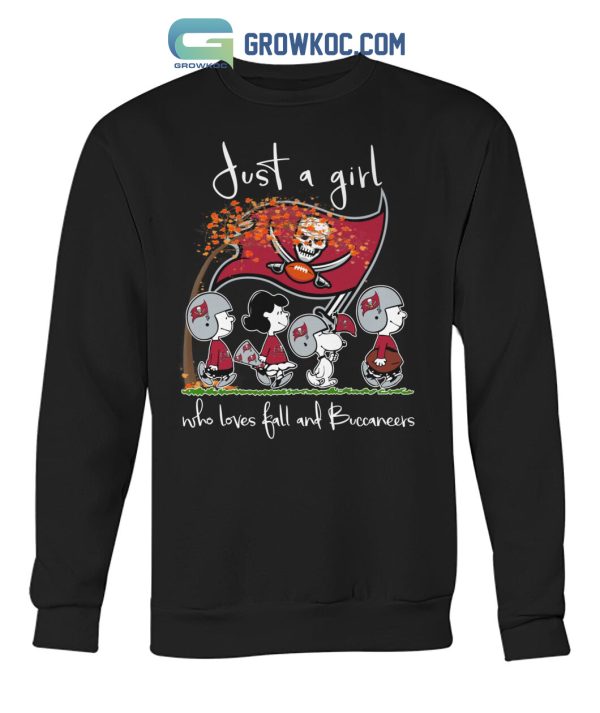 Just A Girl Who Loves Fall And Buccaneers T Shirt
