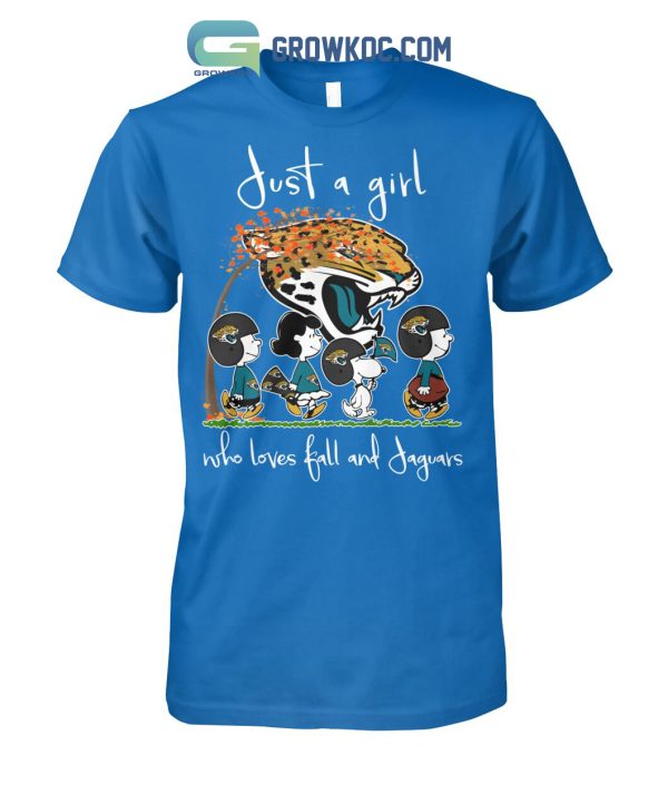 Just A Girl Who Loves Fall And Jaguars T Shirt