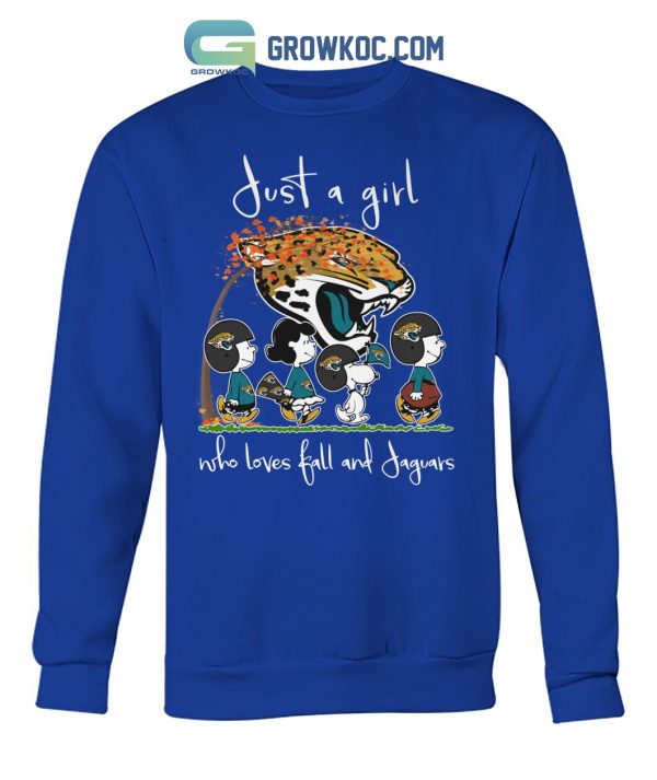 Just A Girl Who Loves Fall And Jaguars T Shirt