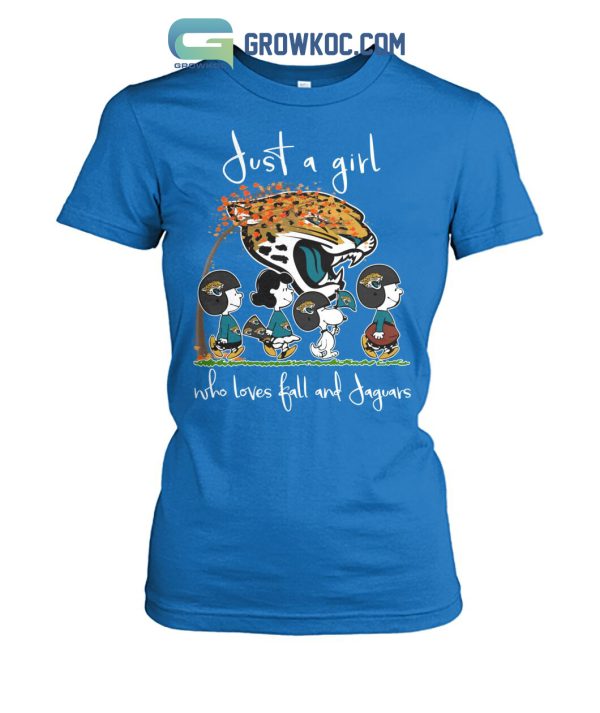 Just A Girl Who Loves Fall And Jaguars T Shirt