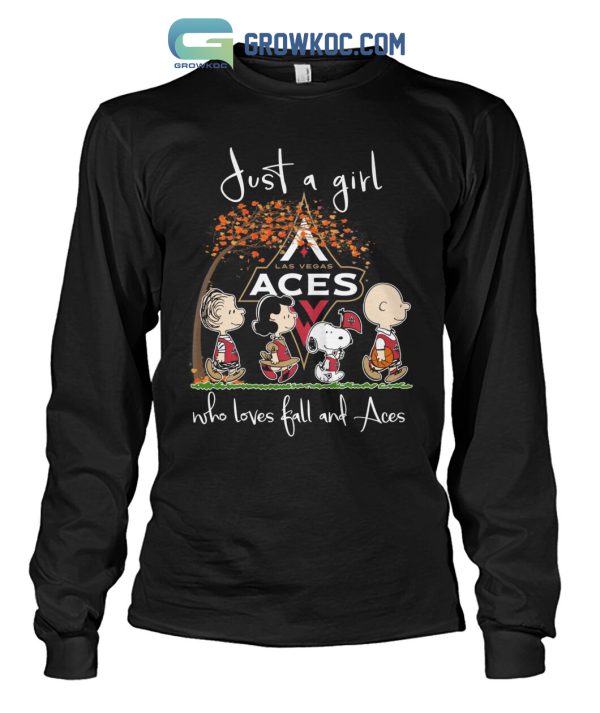 Just A Girl Who Loves Fall And Las Vegas Aces T Shirt