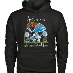Just A Girl Who Loves Fall And Lions T Shirt