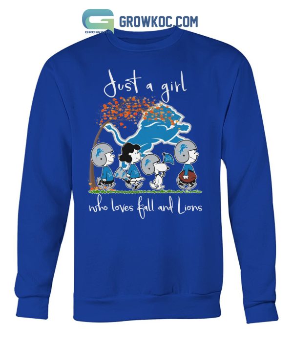 Just A Girl Who Loves Fall And Lions T Shirt