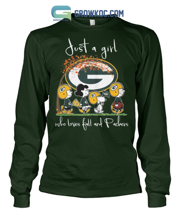 Just A Girl Who Loves Fall And Packers T Shirt
