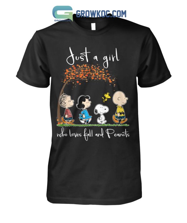 Just A Girl Who Loves Fall And Peanuts T Shirt